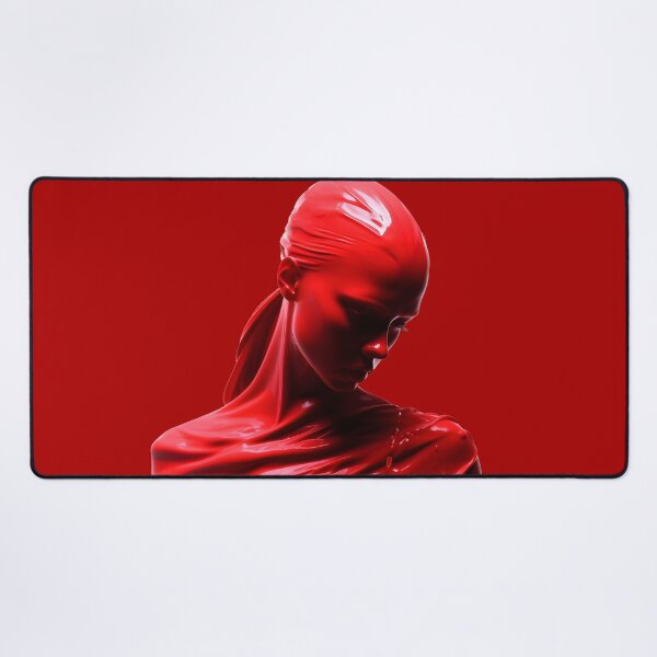 Item preview, Abstract Portrait of a Woman as a liquid red paint silhouette designed and sold by ManuelAndreas.