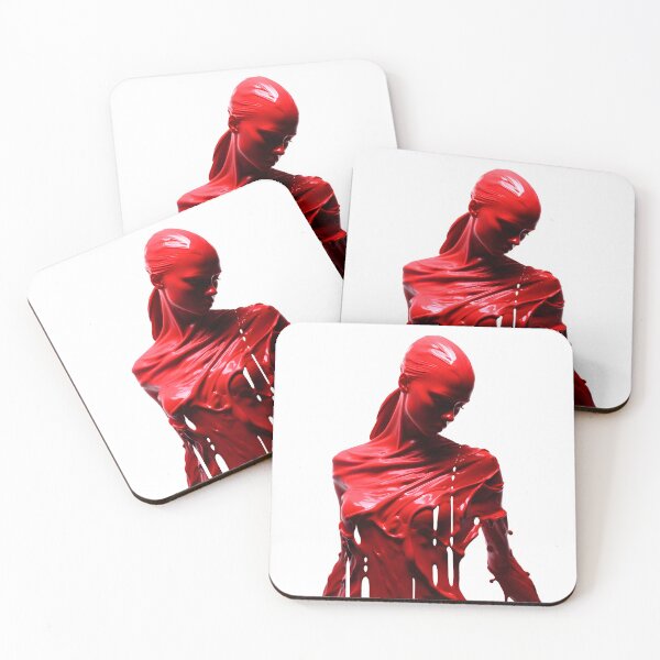 Item preview, Abstract Portrait of a Woman as a liquid red paint silhouette designed and sold by ManuelAndreas.