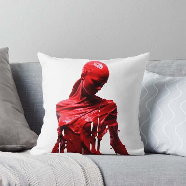 Item preview, Abstract Portrait of a Woman as a liquid red paint silhouette designed and sold by ManuelAndreas.
