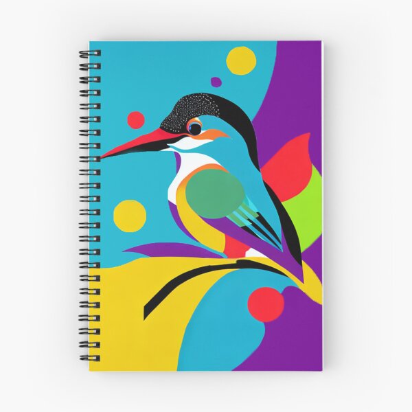 Item preview, Kingfisher bird pop art illustration vibrant designed and sold by Meena-tta.