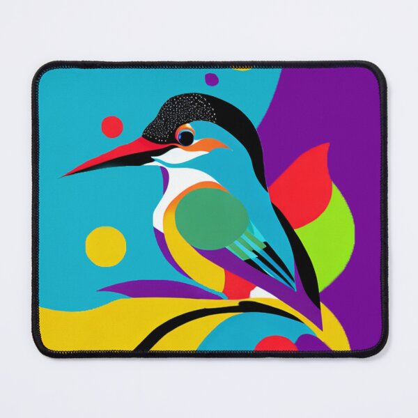 Item preview, Kingfisher bird pop art illustration vibrant designed and sold by Meena-tta.