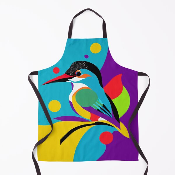 Item preview, Kingfisher bird pop art illustration vibrant designed and sold by Meena-tta.