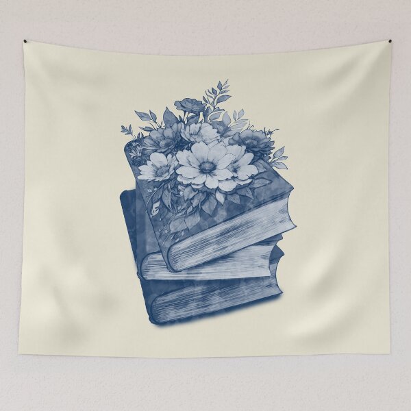 Item preview, Blossoming Bookshelf, Reading books, pink flowers growing from book, Book Sticker, bookworm gift for reader,student gift, lover books designed and sold by Collagedream.