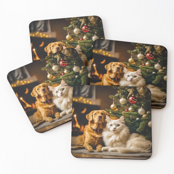 Item preview, Dog and cat Christmas designed and sold by MSPicArt.