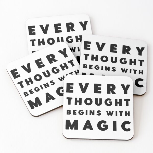 Item preview, Every Thought Begins With Magic Inspirational Quote designed and sold by Saltycrowshop.
