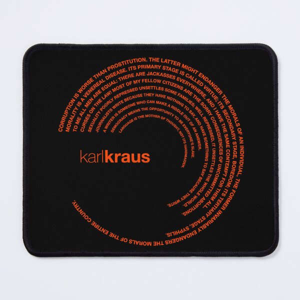 Item preview, Karl Kraus quotes. (orangered) designed and sold by CMYKStudio.