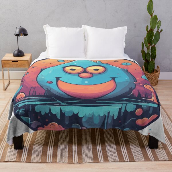 Item preview, Monster's Mirth: The Grinning Blue Creature designed and sold by TrendyMingle.