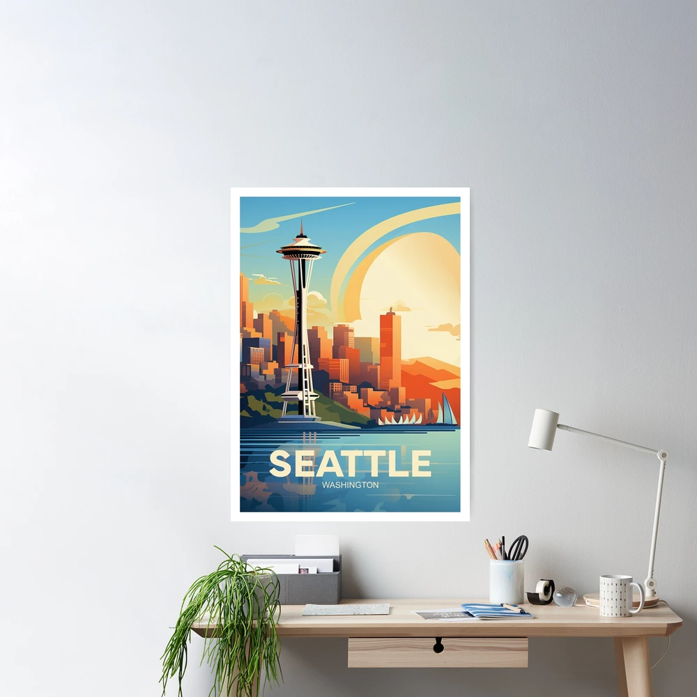 Seattle Travel Poster – Porchlight Design Co.