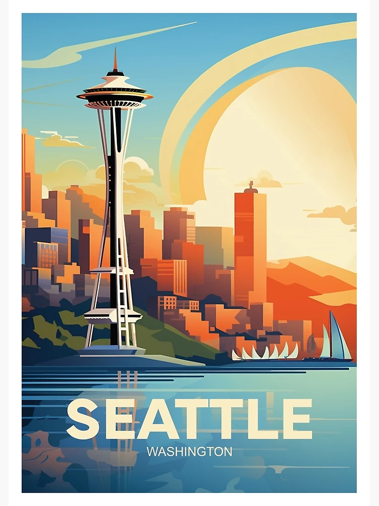 Seattle Travel Poster – Porchlight Design Co.