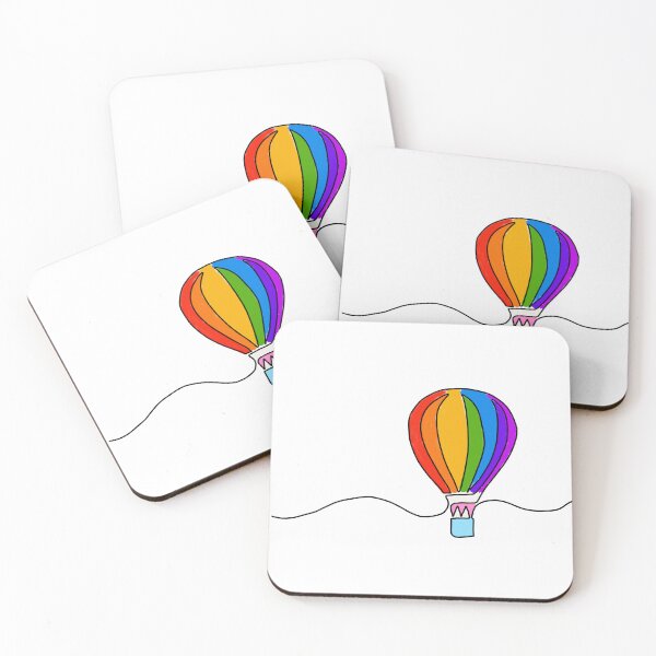 Item preview, Rainbow prideful hot air balloon designed and sold by adesignworld.
