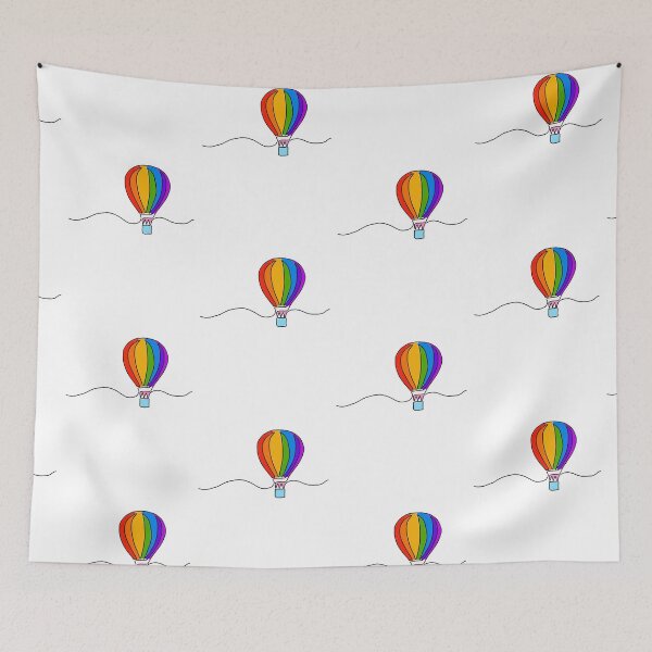 Item preview, Rainbow prideful hot air balloon designed and sold by adesignworld.
