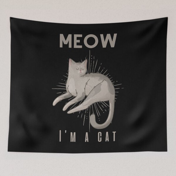 Item preview, Meow I’m a cat - Lilac Cat - Design for Cat Lovers designed and sold by FelineEmporium.