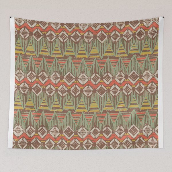 Item preview, Geometric retro afrikan pattern designed and sold by Alessandro Remo Mazzoni Remotextiles.
