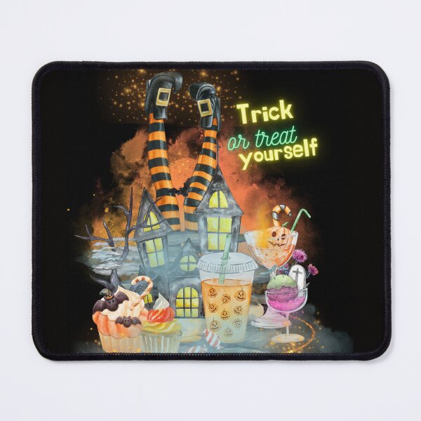 Item preview, Halloween "Trick or Treat Yourself" graphic design, Spooky Autumn Vibes, dark version designed and sold by Lunardreams54.