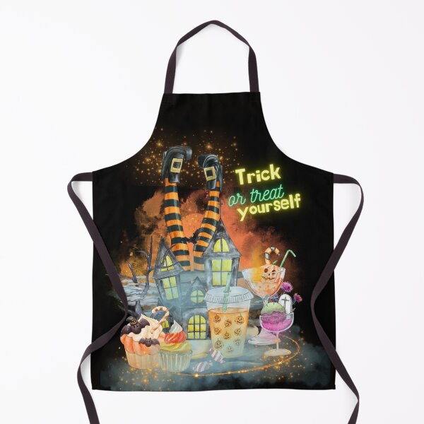 Item preview, Halloween "Trick or Treat Yourself" graphic design, Spooky Autumn Vibes, dark version designed and sold by Lunardreams54.