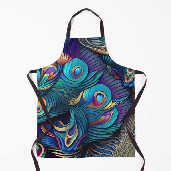Item preview, Watercolor Peacock Feathers Pattern - Vibrant Light Colors, Highly Detailed with Diamants designed and sold by lamp148.
