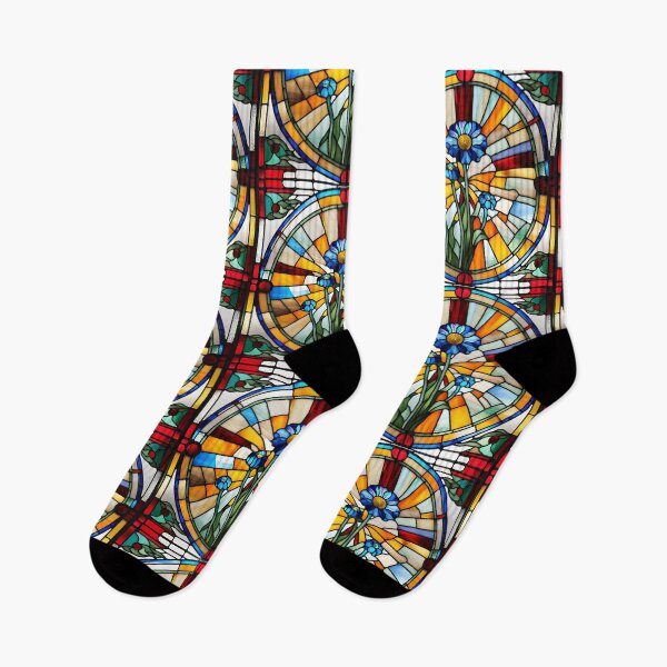 Item preview, Loggerhead flower stained-glass inspired art designed and sold by Kamil Król.
