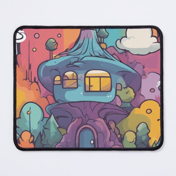 Item preview, Mushroom Haven: The Whimsical Home under the Rainbow designed and sold by TrendyMingle.