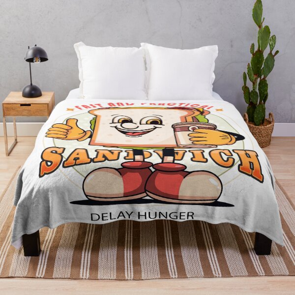 Item preview, Sandwich, the cartoon sandwich mascot holding a coffee cup  designed and sold by Kevyn Adha.