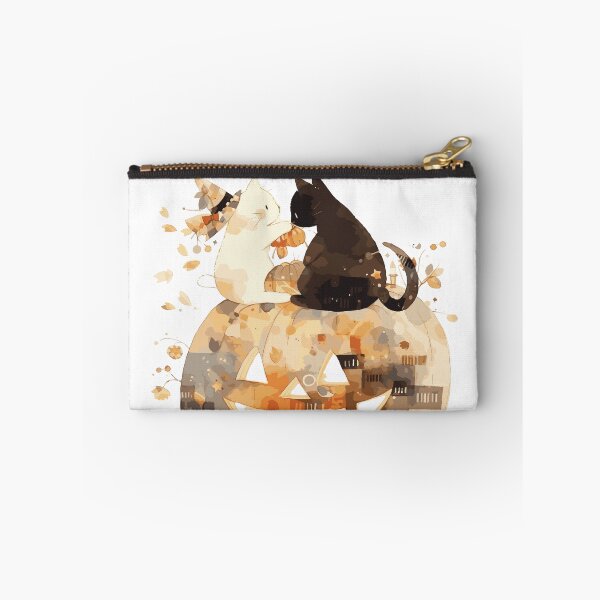 Item preview, Couple cats on pumpkin - Halloween night designed and sold by Paint U by Krisanee.