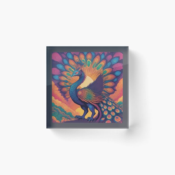 Item preview, Psychedelic Peacock Dragon designed and sold by GleamingGiant.