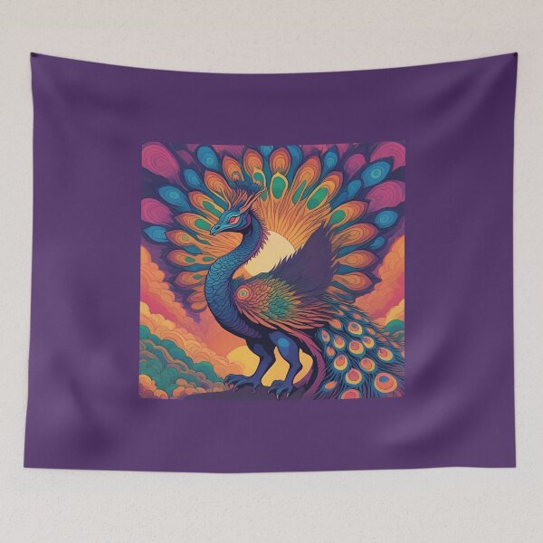Item preview, Psychedelic Peacock Dragon designed and sold by GleamingGiant.