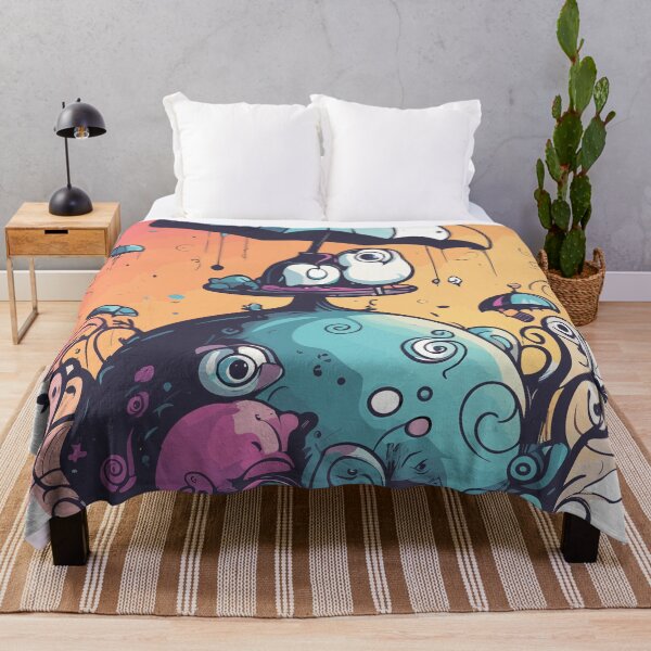 Item preview, Octo-Umbrella: The Blue Octopus with a Bird designed and sold by TrendyMingle.