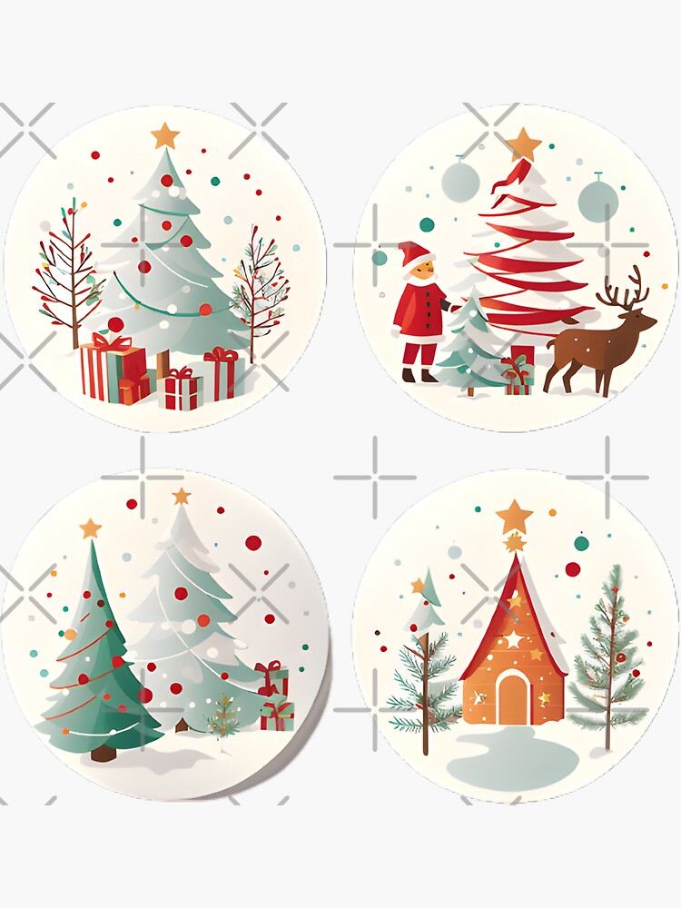 Christmas Magic Stickers Sticker for Sale by Ivygusss