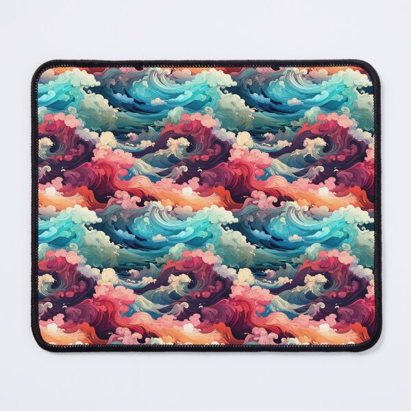Item preview, The great wave colored in oil designed and sold by PrintNstick.