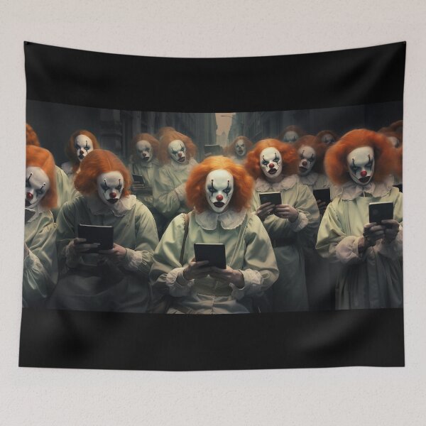 Item preview, Evil Clowns with Smarphones  designed and sold by FearFood.