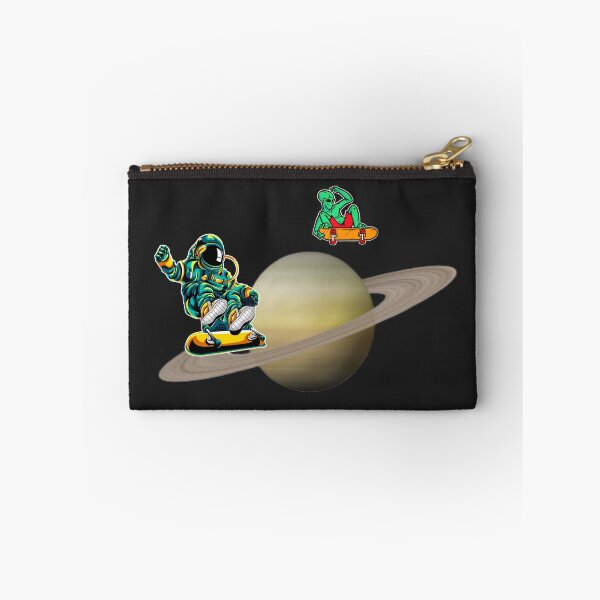 Item preview, Alien and Astronaut Skateboarding  designed and sold by AmezMemes.