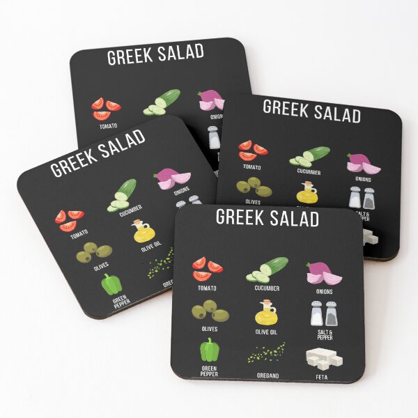 Item preview, Culinary Canvases: Greek Salad Ingredients designed and sold by Coastal Garden Design Studio.