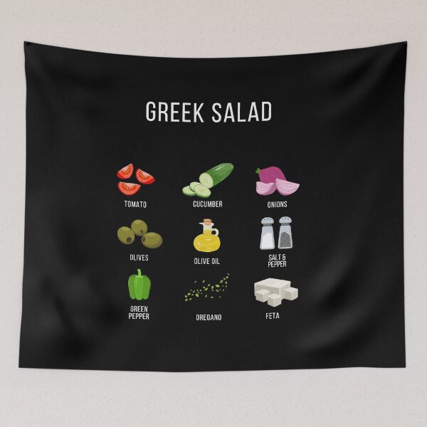 Item preview, Culinary Canvases: Greek Salad Ingredients designed and sold by Coastal Garden Design Studio.