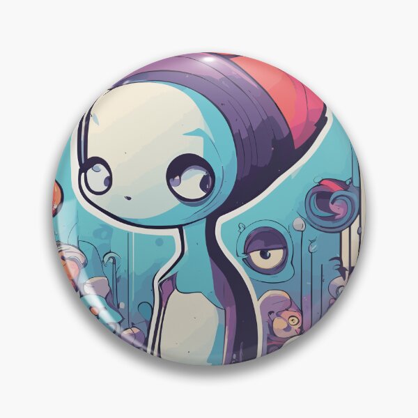 Item preview, Cosmic Whimsy: The Rainbow-Headed Extraterrestrial designed and sold by TrendyMingle.