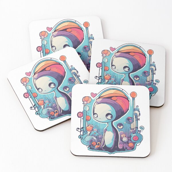 Item preview, Cosmic Whimsy: The Rainbow-Headed Extraterrestrial designed and sold by TrendyMingle.