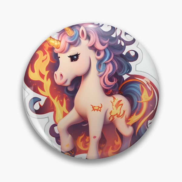 Item preview, cute unicorn on fire designed and sold by AP.