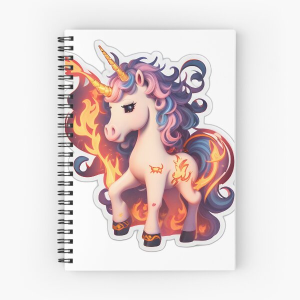Item preview, cute unicorn on fire designed and sold by AP.