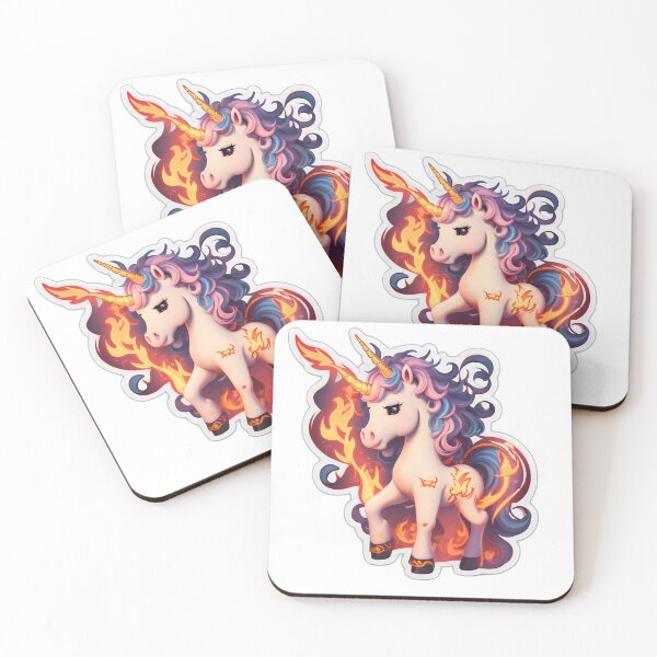 Item preview, cute unicorn on fire designed and sold by AP.
