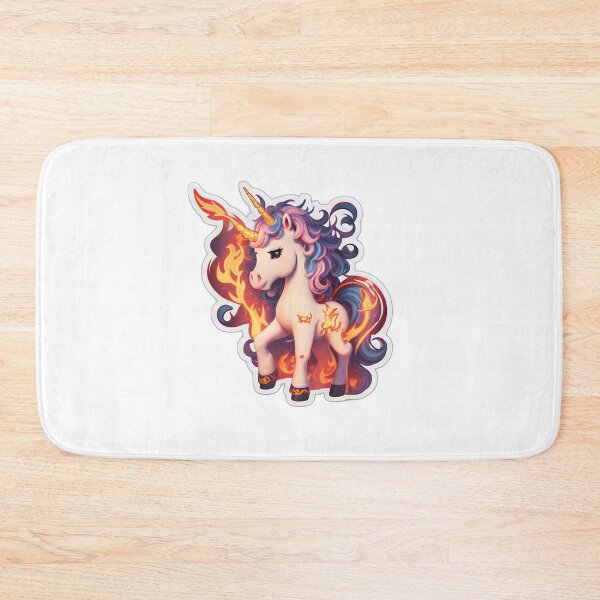 Item preview, cute unicorn on fire designed and sold by AP.