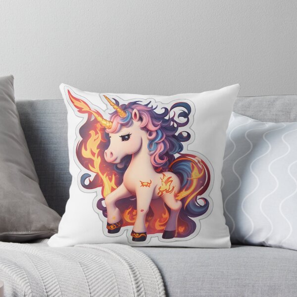 Item preview, cute unicorn on fire designed and sold by AP.
