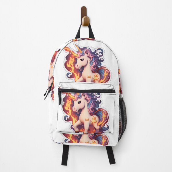 Item preview, cute unicorn on fire designed and sold by AP.