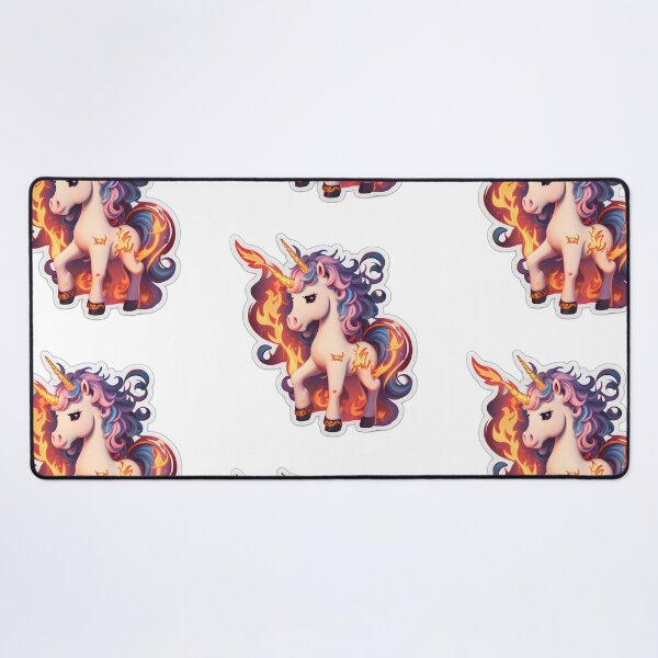 Item preview, cute unicorn on fire designed and sold by AP.