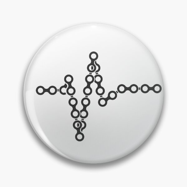 Item preview, Bicycle chain heartbeat symbol illustration graphic pulse designed and sold by AndreMi.