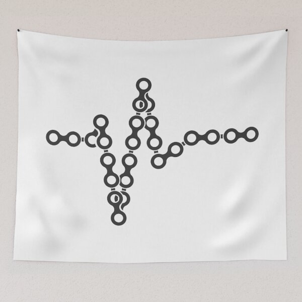 Item preview, Bicycle chain heartbeat symbol illustration graphic pulse designed and sold by AndreMi.