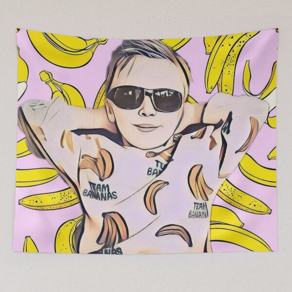 Item preview, Immanuel, team, bananas, sunglasses, boy, yellow, toon me, maggamaria79, mariaicelanddesign, Margret Maria Gudjonsdottir,  designed and sold by Maggamaria79.