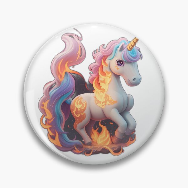 Item preview, cute unicorn on fire designed and sold by AP.