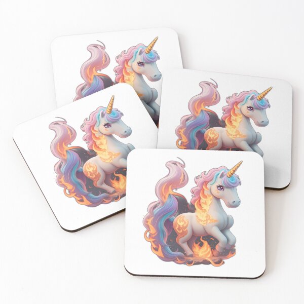 Item preview, cute unicorn on fire designed and sold by AP.