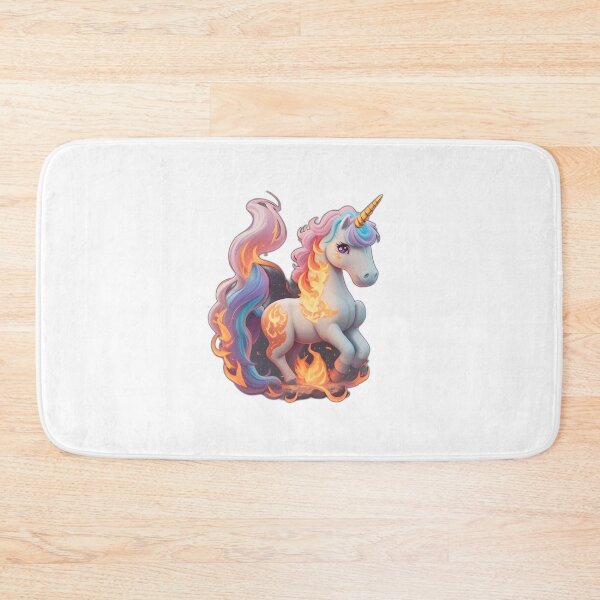 Item preview, cute unicorn on fire designed and sold by AP.