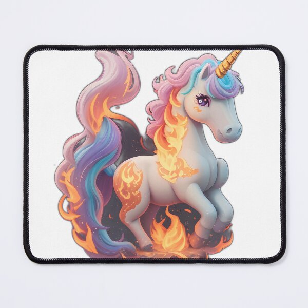 Item preview, cute unicorn on fire designed and sold by AP.