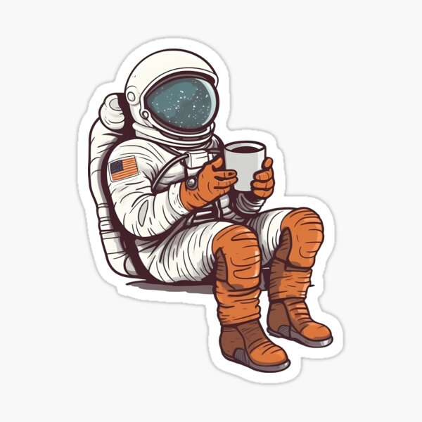 Sticker coeur astronaute - TenStickers